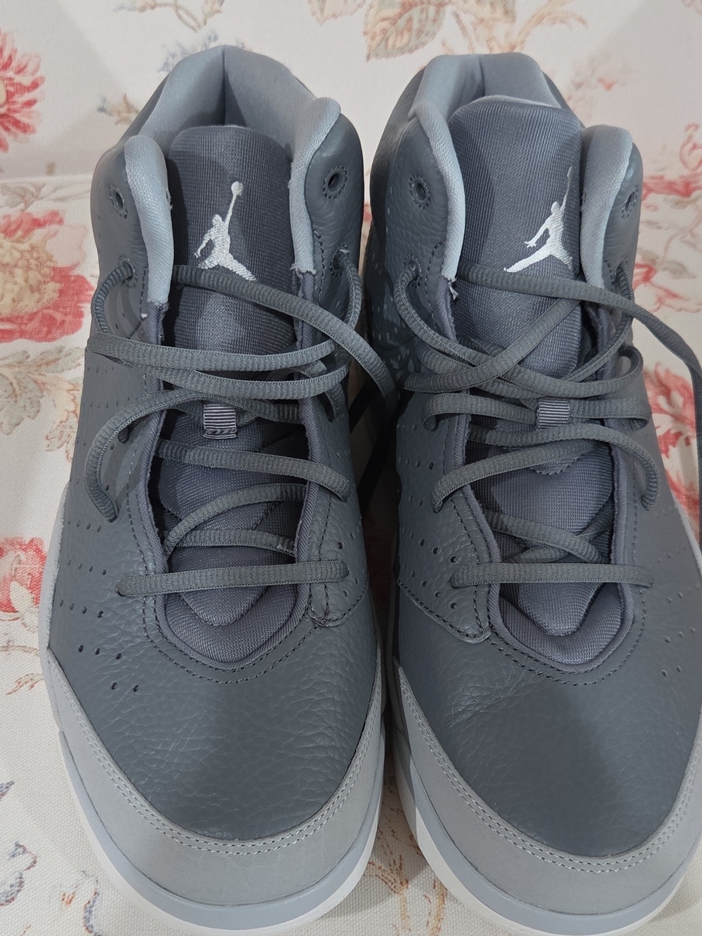 Jordan Men's Gray High-Top Athletic Sneakers
